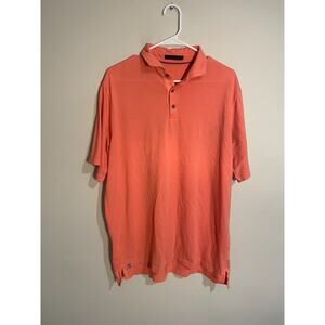 Greyson Men’s Golf Polo Shirt Salmon Pink Wolf Logo‎ Size XL Short Sleeve